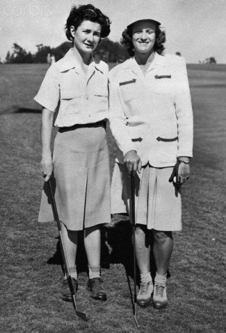 Babe Didrikson Standing with Louise Suggs