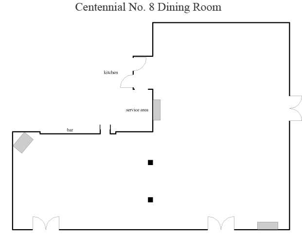Floor Plan Illustration for Pinehurst No. 8 Centennial Dining Room