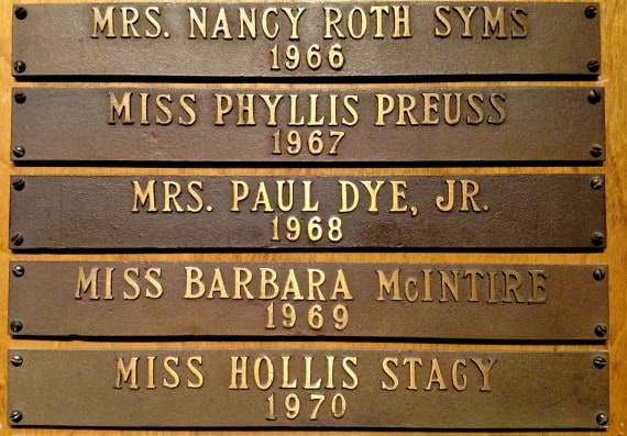 Alice Dye won the 1968 North and South Women's Amateur at Pinehurst in 1968. He name is listed on Pinehurst's Perpetual Wall in the style of the time - under her husband's name.