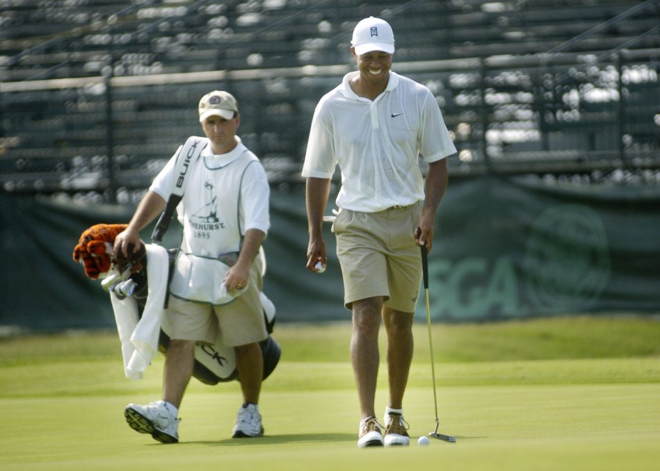 Scrolling through Pinehurst caddie Thomas Trinchitella's photo roll